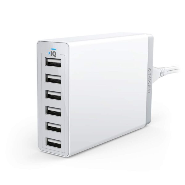 anker powerport 6 wall charger white tejar UNITED MALL