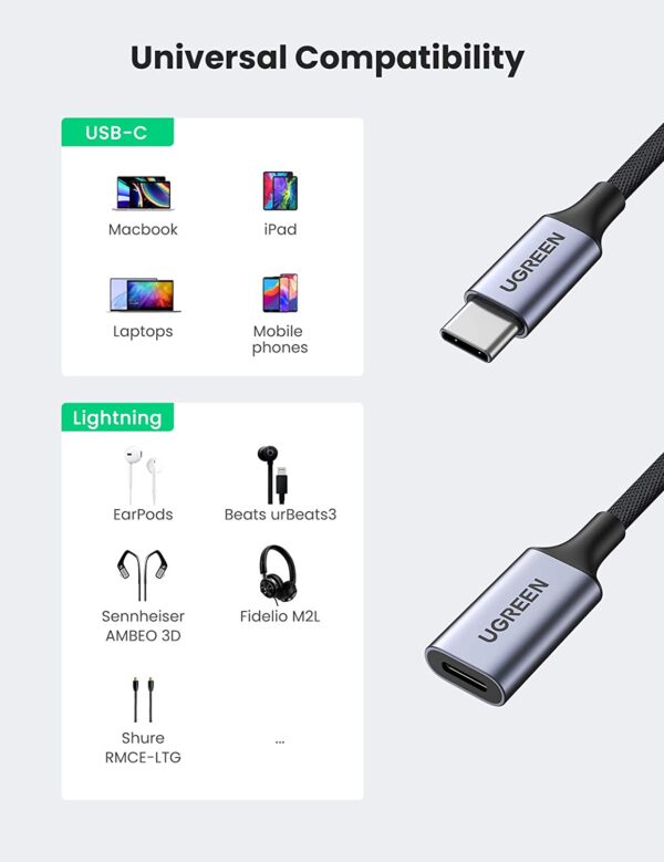 ugreen usb c to lightning audio adapter UNITED MALL