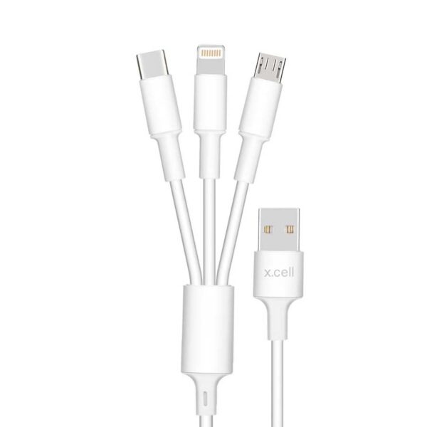 usb a to multi charging 15 meter white color silicon charging cable UNITED MALL