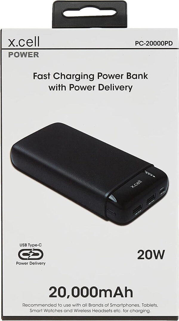 xcell fast charging power bank with power delivery usb c 20w 20000mah 1 UNITED MALL