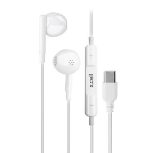 xcell xl hs 104c wht wired headsets out of ear shape with type c jack white UNITED MALL